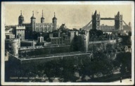 London. Tower Bridge and Tower - 1925
