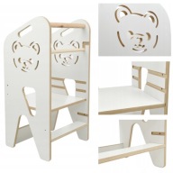 POMOCNIK KUCHENNY KIDOO KITCHEN HELPER MDF DREWNO REGULOWANY BIAŁY STABILNY