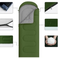 ŚPIWÓR TURYSTYCZNY MUMIA Z KAPTUREM 200 x 70 + POKROWIEC