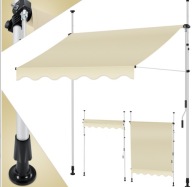 Markiza Balkonowa Tarasowa 1,5m Bez Wiercenia Zaciskowa z Korbą s13