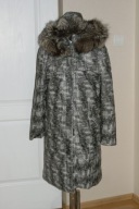 Antonelli Firenze Piękny zimowy Skóra naturalna Srebrny lis