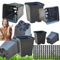 DONICZKI PRODUKCYJNE KWADRATOWE 100 SZT. – UNIWERSALNY ZESTAW DO ROZSADY