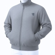 Szara bluza z kołnierzykiem rozpinana męska rozmiar 4 XL DYNAMIC