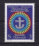 Austria 1983 Mi 1751 ** katolicyzm zjazd kongres katolików