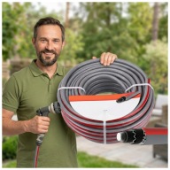 NOWY Wąż Ogrodowy Do Wody 1/2'' 30m 6 Warstwowy 30 Bar Powermat ELASTYCZNY