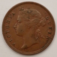 Straits Settlements 1 cent 1889 Wiktoria