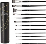 Pędzle malarskie Profesjonalne do malowania olejnego Zestaw 12szt