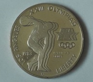 USA 1 dolar 1983 Olimpiada w LA dyskobol 26.73g SREBRA próby 900 (1)