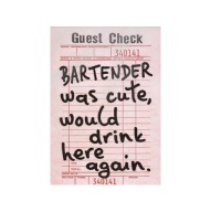 Plakat „Bartender Was Cute” – Humorystyczny Plakat Typograficzny