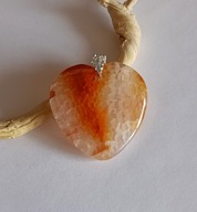 Wisior z naturalnym agatem smoczym srebro 925