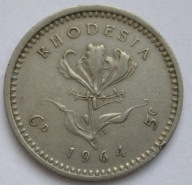 Rodezja 5 centów 1964 - Elżbieta II - kwiat