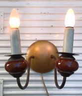 POLAM KATOWICE ZSO Zabrze kinkiet lampa dwuramienny PRL