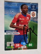 Karta panini autograf CSKA Moskwa Musa 2013/2014 Champions League