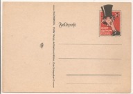 TRZECIA RZESZA -karta propagandowa antybrytyjska feldpost Nevil Chamberlain