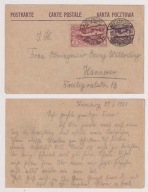 Plebiscyt G.Śląsk dofrankowana całostka z Kreuzburg (Kluczbork) 1921