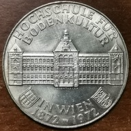 30. Austria 50 szylingów, 1972 100-lecie Szkoły Rolniczej Ag Srebro