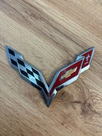 Logo emblemat znaczek Chevrolet Corvette C7 / PRZÓD / Oryginał