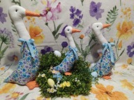 KACZKI BIEGUSY z Materiału - Komplet - Dekoracja Domu