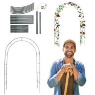 PERGOLA OGRODOWA METALOWA BALKONOWA TARASOWA ŁUK DO KWIATÓW SOLIDNA 240