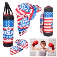 Zestaw bokserski worek + rękawice dla dzieci trening X-8975