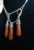 Piasek pustyni na poprawę nastroju zestaw biżuterii