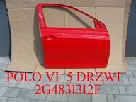 Drzwi prawy przód prawe przednie 5 drzwi VW Volkswagen Polo VI 2G4831312 2G