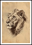 A2 PLAKAT RYSUNEK SZKIC VINTAGE RETRO LEW