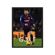 Lionel Messi Plakat w Ramce z Szybką 20x30 Wysoka jakość