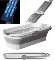 MOP PŁASKI OBROTOWY Z WYCISKACZEM Z WIADREM SKŁADANYM ULTRAMOP 4W1!