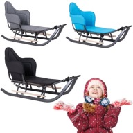 SANKI METALOWE Z PODNÓŻKAMI MATERACYK DLA DZIECI PAS ZDEJMOWANE OPARCIE