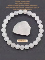 Bransoletka z Jadeitu białego 6 mm