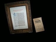 Kanon ołtarzowy w pięknej ramce + MEDITATIONIS DE SANCTIS ORDINIBUS.