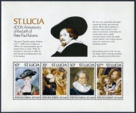 **St. Lucia 427-30,Bl.13 - Peter Paul Rubens