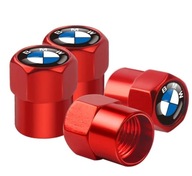 Nakrętki kapturki na wentyle BMW czerwone (4szt.)
