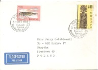 WYSPY OWCZE FOROYAR -KRAKÓW -koperta -znaczki -obieg 1984 rok