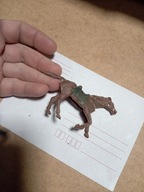 Stara Zabawka Żołnierzyk PRL Koń Brązowy Pusty