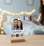 Ramka Szkło Spotify Zdjęcie Piosenka PREZENT Na Walentynki Personalizowany