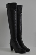 Kozaki Clisee Paris z Francji wysoka cholewka tuż za kolano PRZYJEMNA SKÓRA