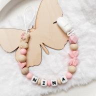 Zawieszka Silikonowa z Imieniem Dziecka Prezent Baby Shower Handmade