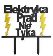 topper na tort dekoracja urodziny ELEKTRYKA PRĄD NIE TYKA!!!WYBÓR KOLORÓW
