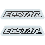 2x Naklejka z Logo ECSTAR 85x14 mm Sponsorska Ścigacz Quad Skuter Motor