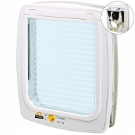 PROFESJONALNE DRZWICZKI WAHADŁOWE DLA PSA KOTA 41x48cm FERPLAST BIAŁE