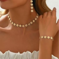 kolia naszyjnik komplet cyrkonie impreza bal klasyczna delikatna vintage