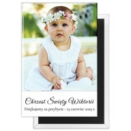 PAMIĄTKA CHRZTU ŚWIĘTEGO magnes ze zdjęciem i tekstem + OPAKOWANIE woreczek