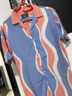 R Koszula Primark artystyczne kolorowe pastelowe fale wiskoza