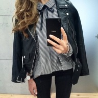 34 XS 36 S 38 koszula oversize kratka vichy