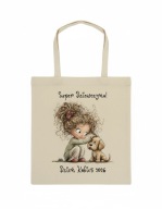 Torba shopperka ekologiczna, dla dziewczynki Dzień Kobiet w szkole