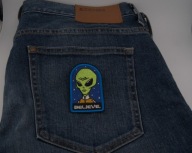 Naszywka Haftowana BELIEVE UFO Kosmici – 8 x 5 cm