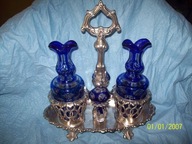 REZERWACJA--[@gp] Kabaret Srebro w Kobalcie Francja ok 1880r