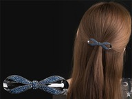 Spinka do włosów A654 KOKARDA granatowe kryształy